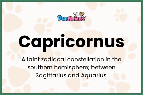 Capricornus dog name meaning