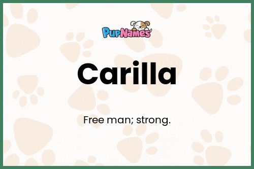 Carilla dog name meaning