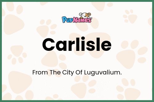 Carlisle dog name meaning