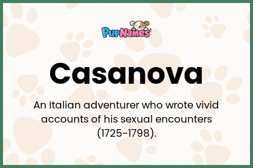 Casanova dog name meaning