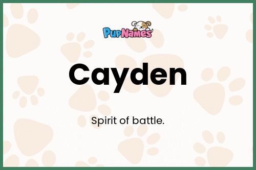 Cayden dog name meaning