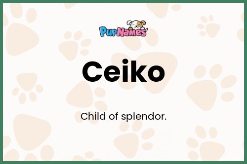 Ceiko dog name meaning