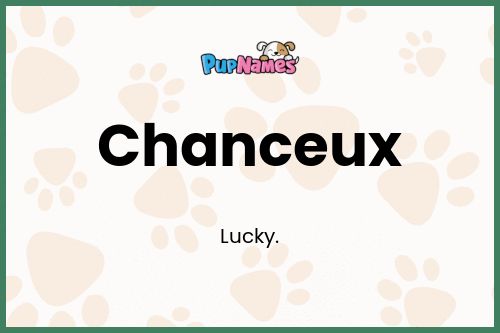 Chanceux dog name meaning