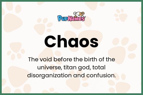 Chaos dog name meaning