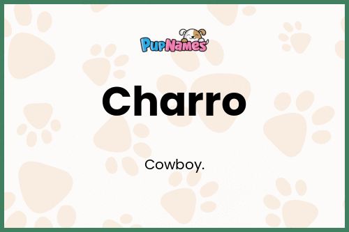 Charro dog name meaning