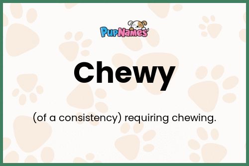 Chewy dog name meaning