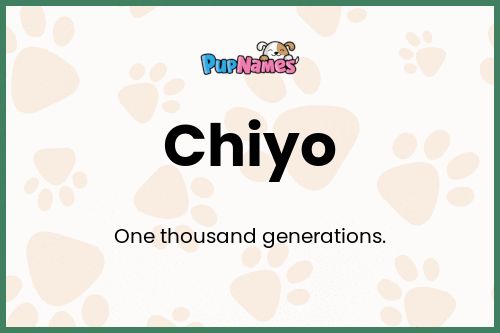 Chiyo dog name meaning