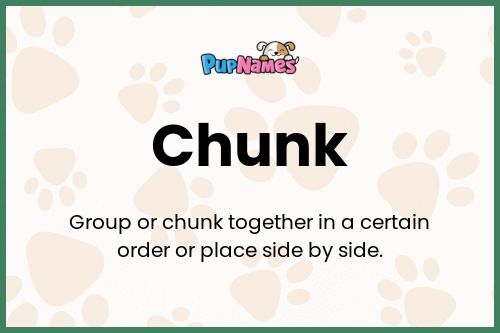 Chunk dog name meaning