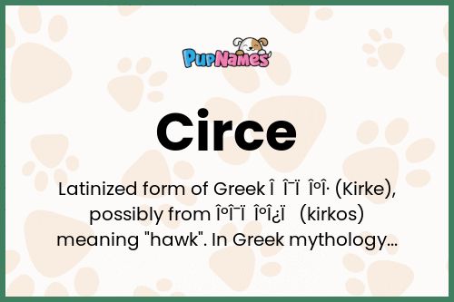 Circe dog name meaning