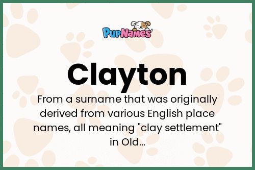 Clayton dog name meaning