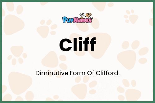Cliff dog name meaning