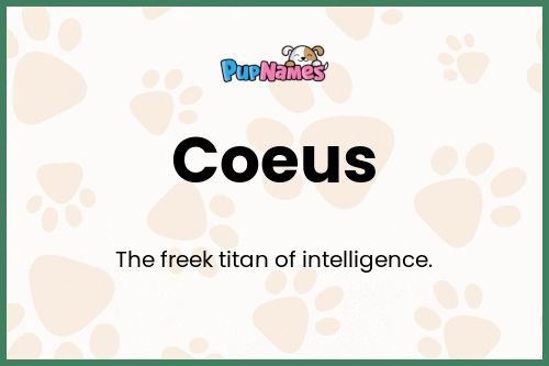 Coeus dog name meaning