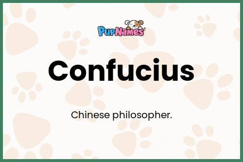 Confucius dog name meaning