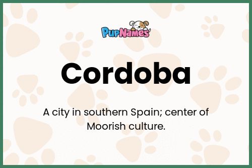 Cordoba dog name meaning