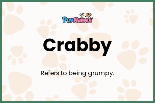 Crabby dog name meaning