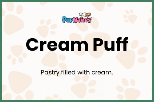 Cream Puff dog name meaning