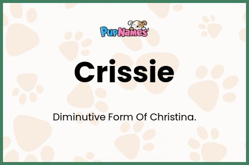 Crissie dog name meaning