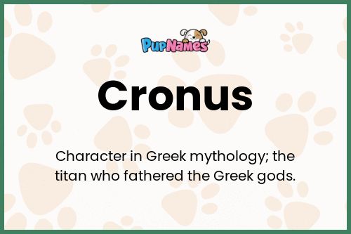 Cronus dog name meaning