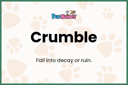 Crumble dog name meaning
