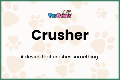 Crusher dog name meaning