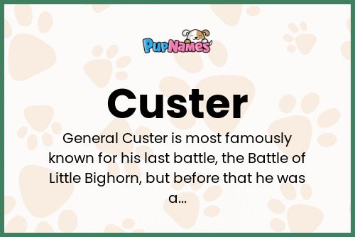 Custer dog name meaning