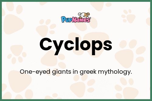 Cyclops dog name meaning