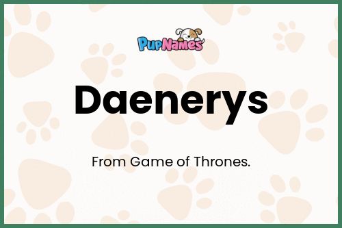 Daenerys dog name meaning