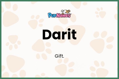Darit dog name meaning