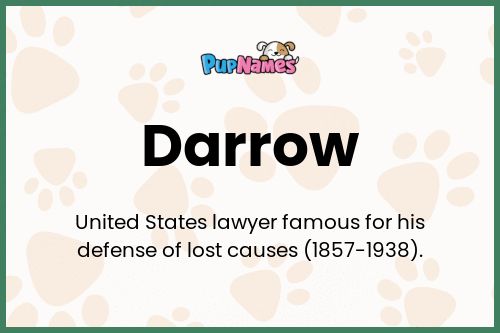 Darrow dog name meaning