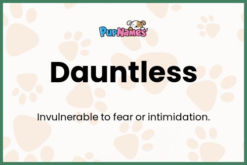 Dauntless dog name meaning