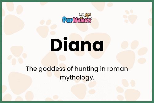 Diana dog name meaning