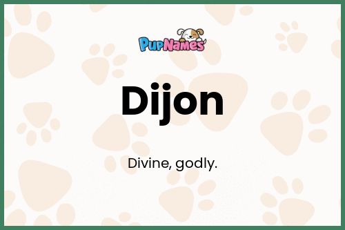 Dijon dog name meaning