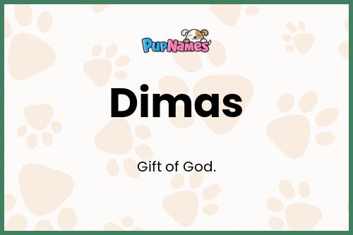 Dimas dog name meaning