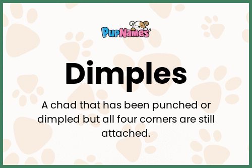 Dimples dog name meaning