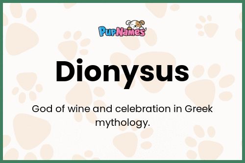 Dionysus dog name meaning