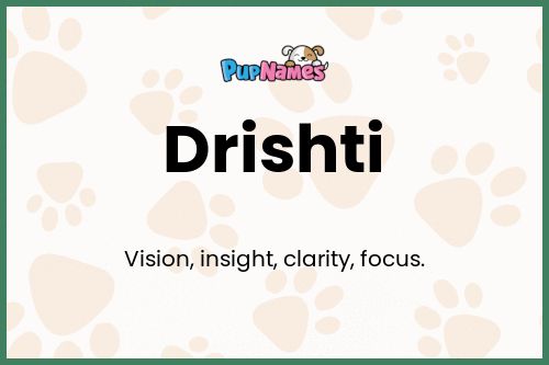 Drishti dog name meaning