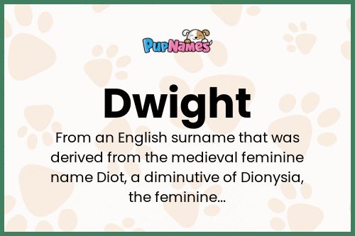 Dwight dog name meaning