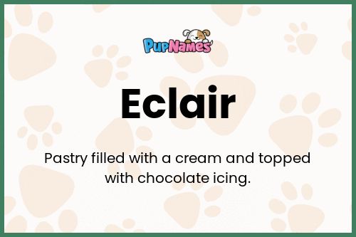 Eclair dog name meaning