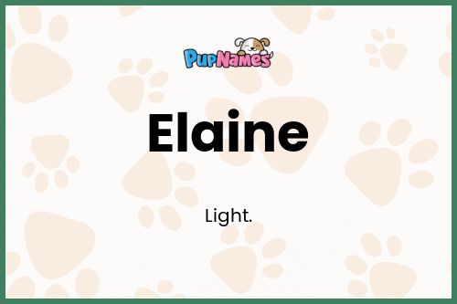 Elaine dog name meaning