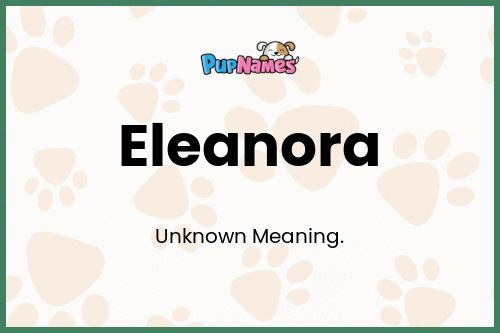 Eleanora dog name meaning