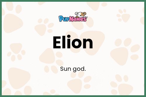 Elion dog name meaning