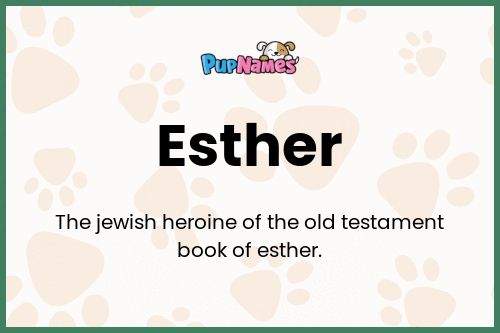 Esther dog name meaning
