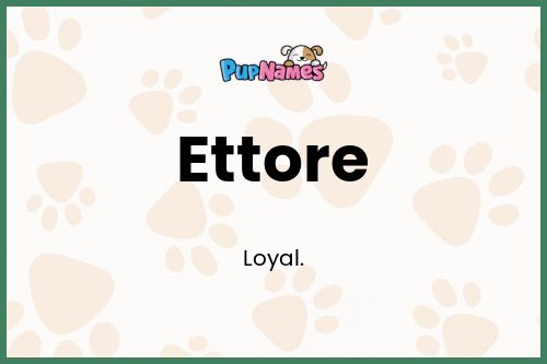 Ettore dog name meaning