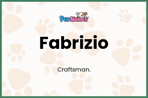 Fabrizio dog name meaning