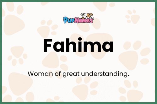 Fahima dog name meaning