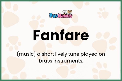 Fanfare dog name meaning