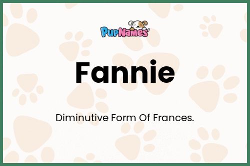 Fannie dog name meaning