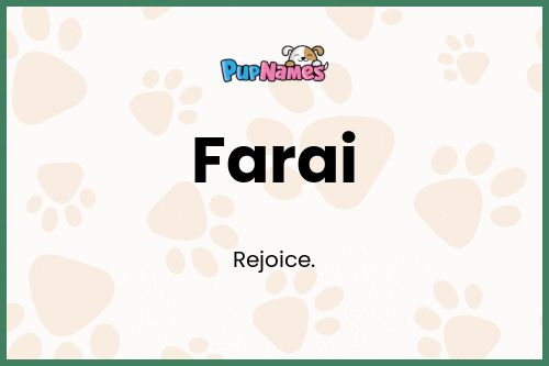 Farai dog name meaning