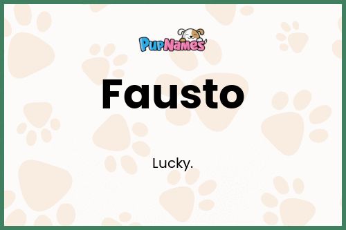 Fausto dog name meaning