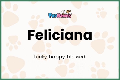 Feliciana dog name meaning